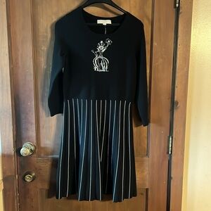 SMALL ANN TAYLOR LOFT SWEATER POPOVER DRESS QUEEN OF HEARTS NWT